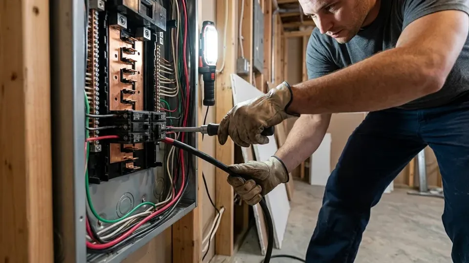 Connecting bus bar lugs inside a new 200 amp residential breaker panel